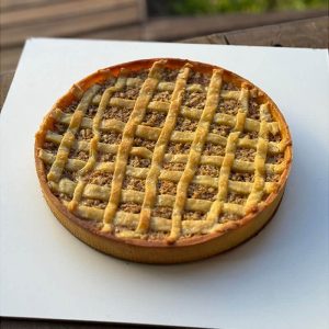 Crujiente de peras y nueces